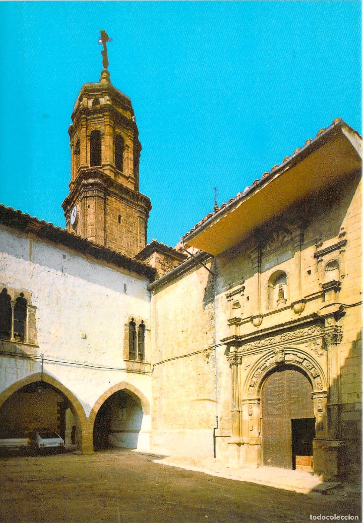Postales: Postal de la Plaza de la Iglesia en La Iglesuela del Cid, Teruel