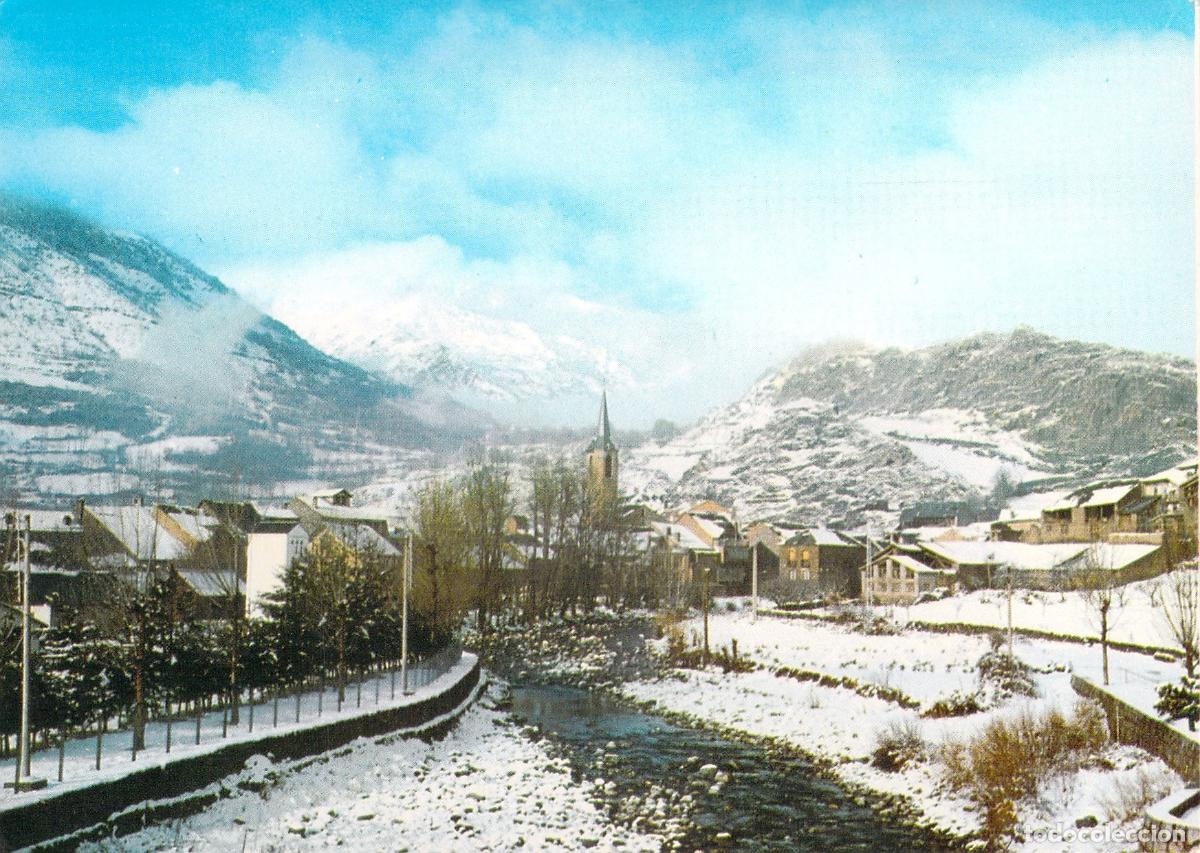Postales: Postal de Esterri d'Aneu en L&eacute;rida con paisaje nevado