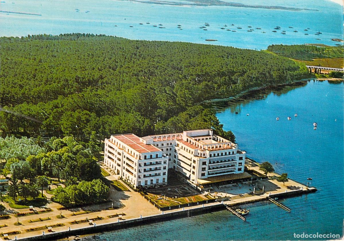 Postales: Postal de vista a&eacute;rea de la isla de La Toja, Pontevedra