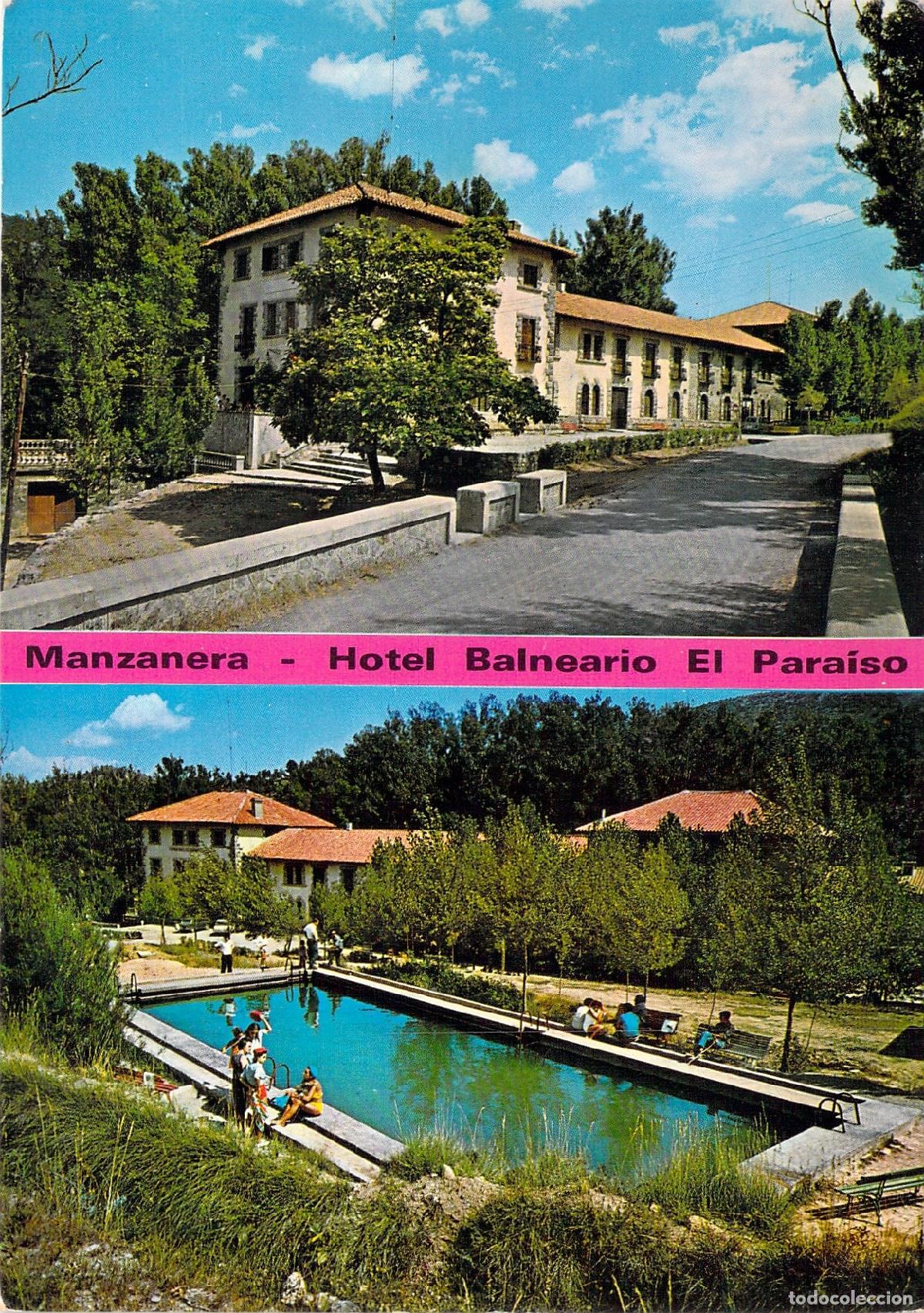 Postales: Postal de Manzanera Hotel Balneario El Paraiso Teruel