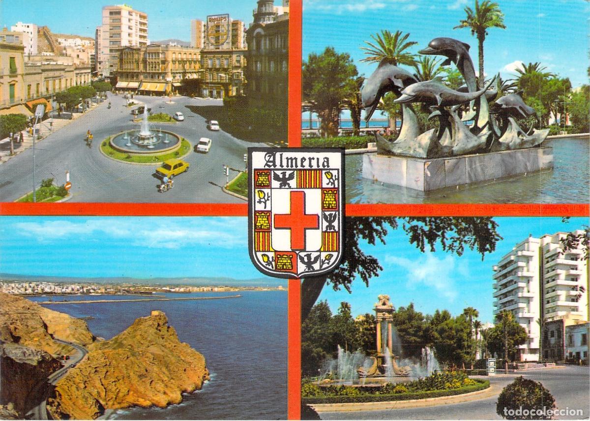 Postales: Postal de Almer&iacute;a: vistas de ciudad y monumentos