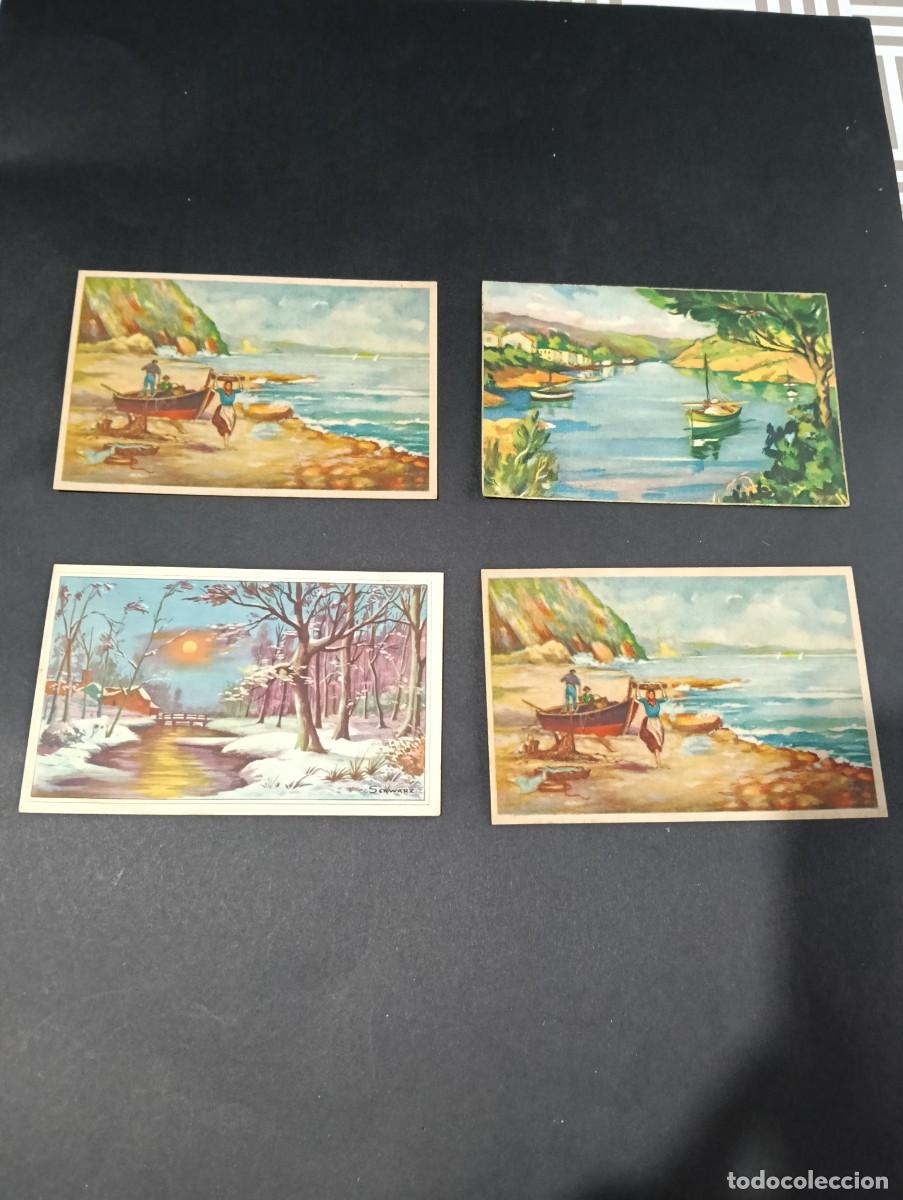 Postales: Lote unificado de 9 antiguas tarjetas postales art&iacute;sticas - Marines, calas de la Costa Brava y paisa