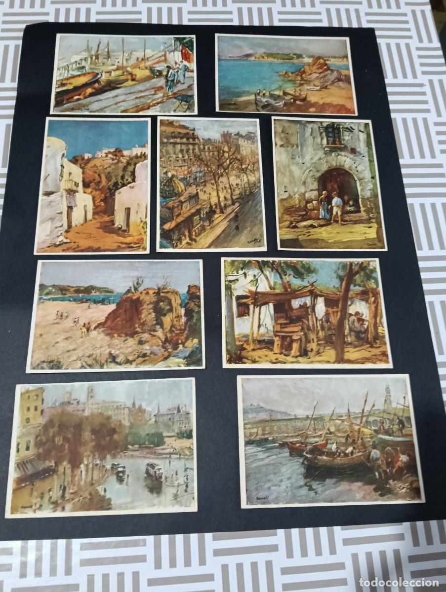 Postales: Lote de 9 antiguas tarjetas postales art&iacute;sticas - Colecci&oacute;n Laboratorio FARDI - Ilustradas por Tusel