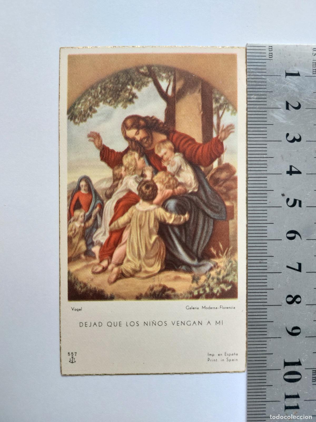 Postales: Estampa religiosa Dejad que los ni&ntilde;os vengan a m&iacute;