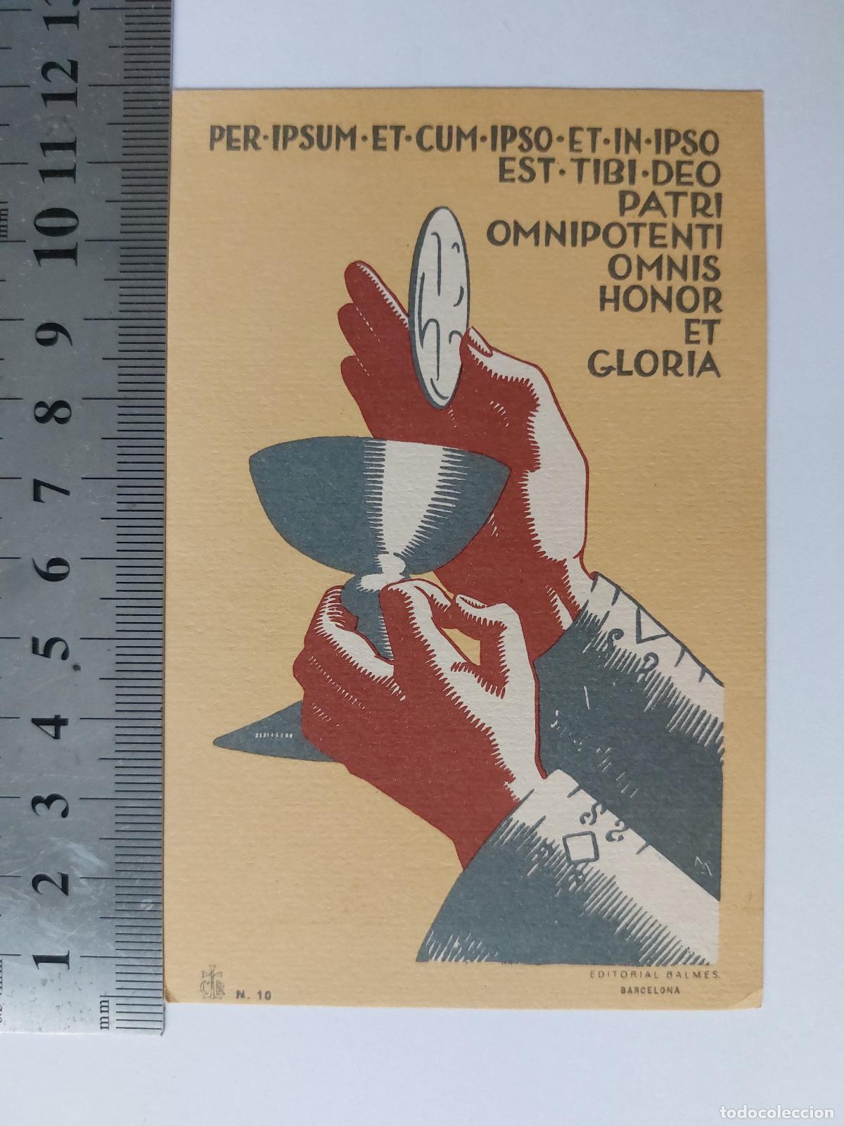 Postales: Estampa conmemorativa de primera misa de Antonio Pujante Molina