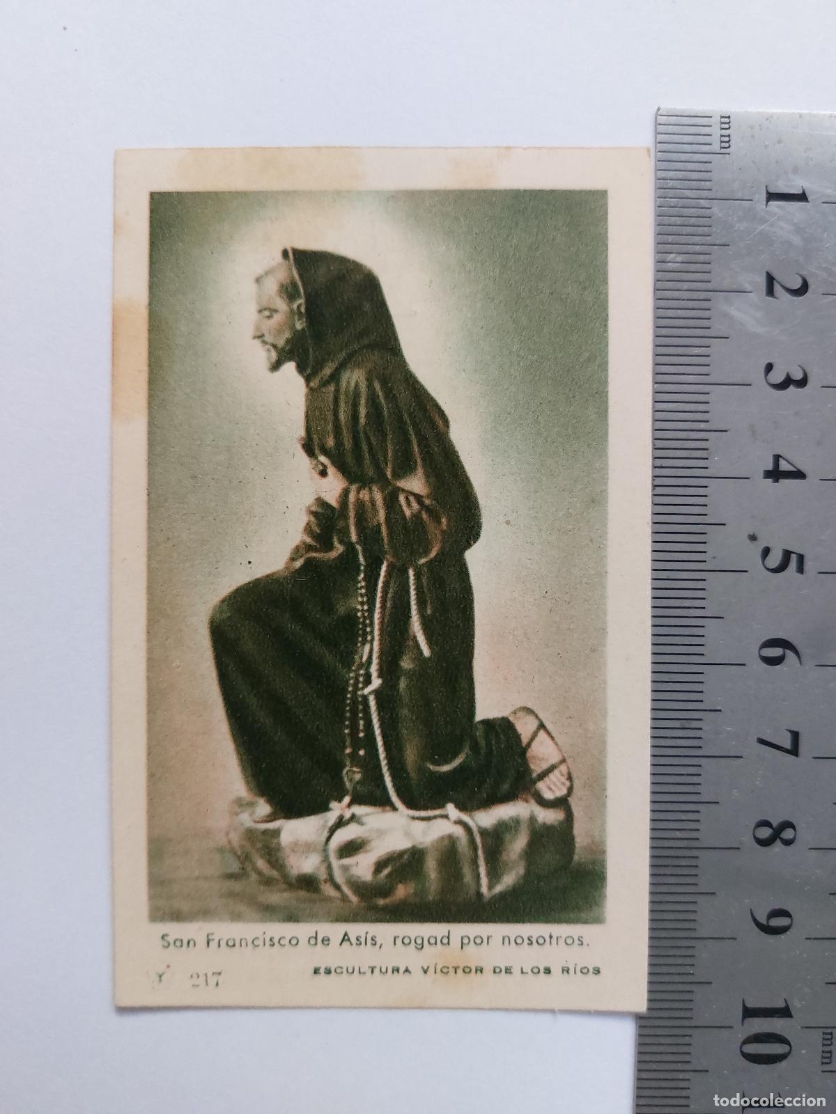 Postales: Estampa recuerdo San Francisco de Asis de primera misa del Padre Rainero de Nava