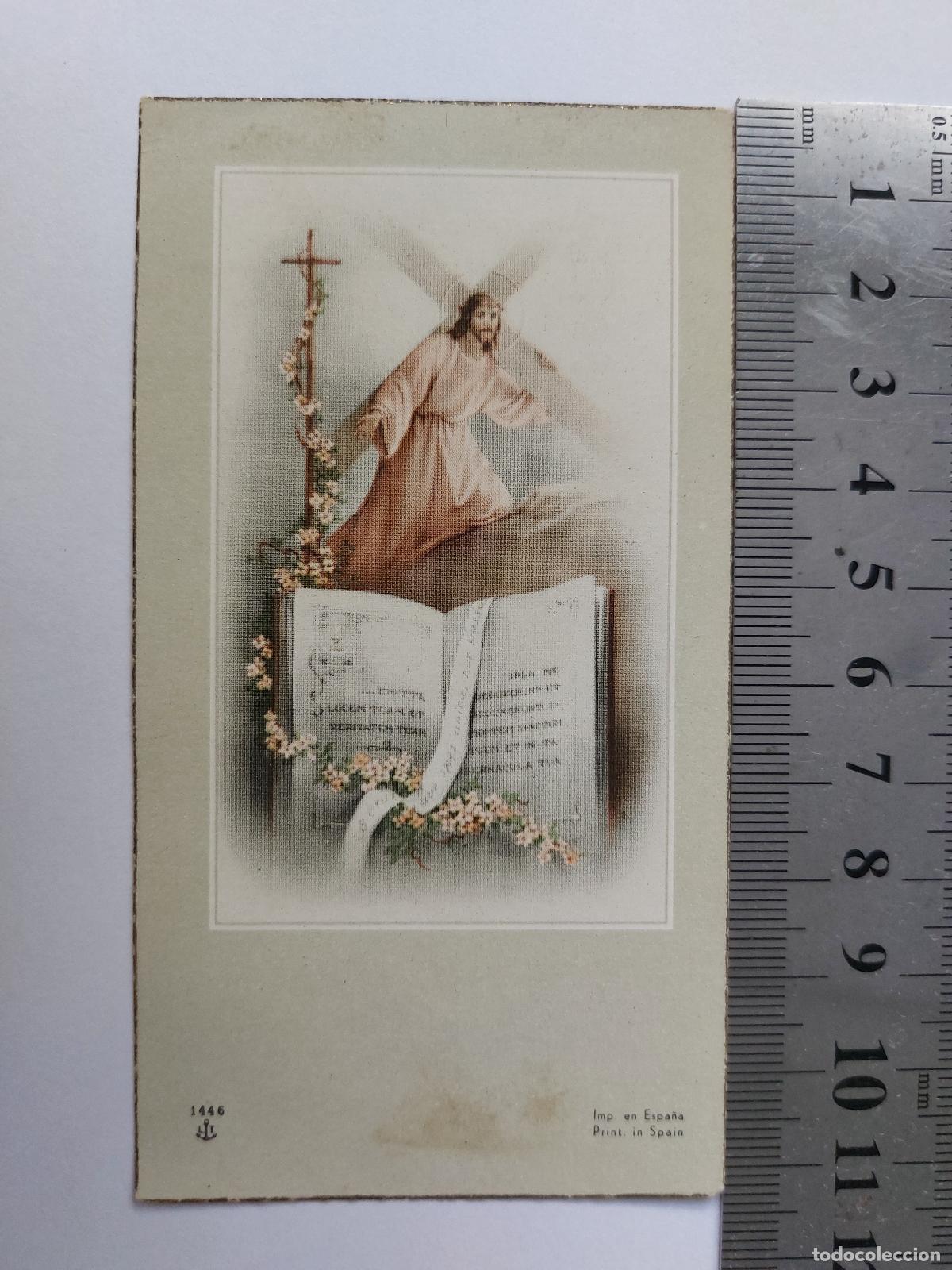 Postales: Estampa de Recordatorio Sacerdotal con Imagen de Cristo