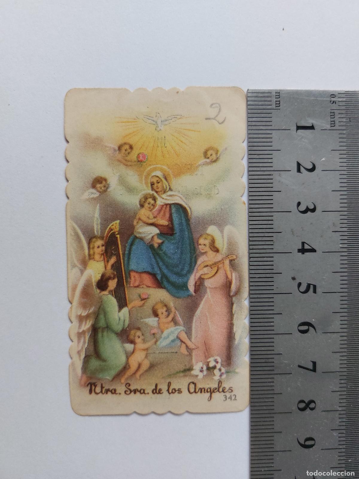 Postales: Estampa religiosa de la Virgen de los Angeles de Burriana