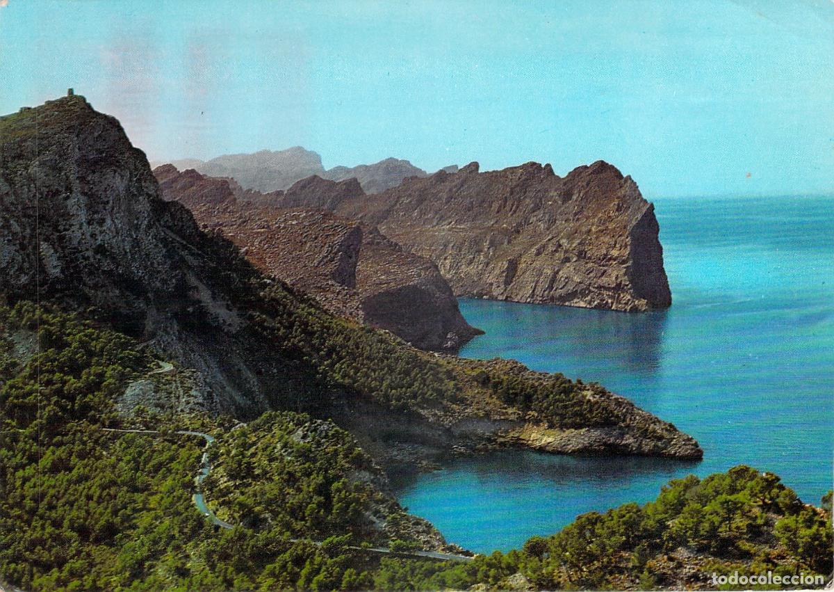 Postales: Postal de Mallorca Pollensa Vista A&eacute;rea de la Costa hacia Formentor