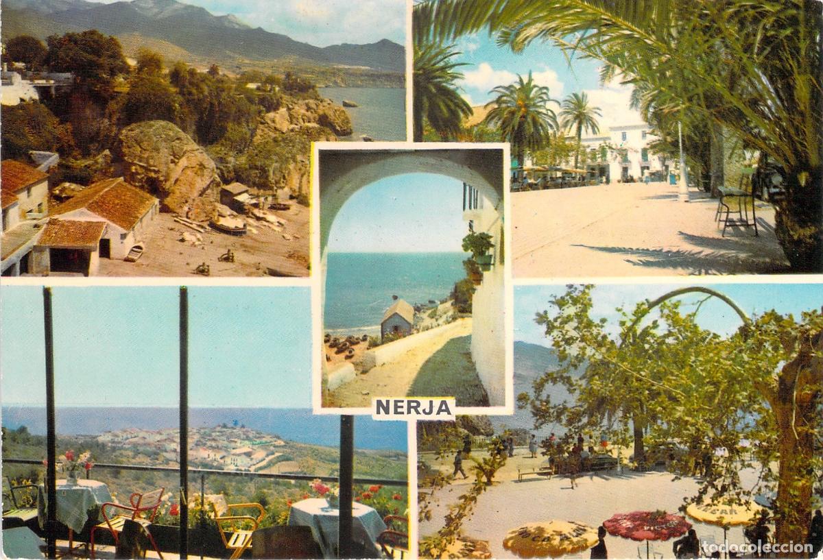 Postales: Postal de Nerja Costa del Sol con paisajes costeros
