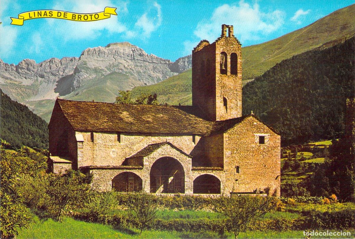 Postales: Postal de la Iglesia Rom&aacute;nica de Linas de Broto, Huesca