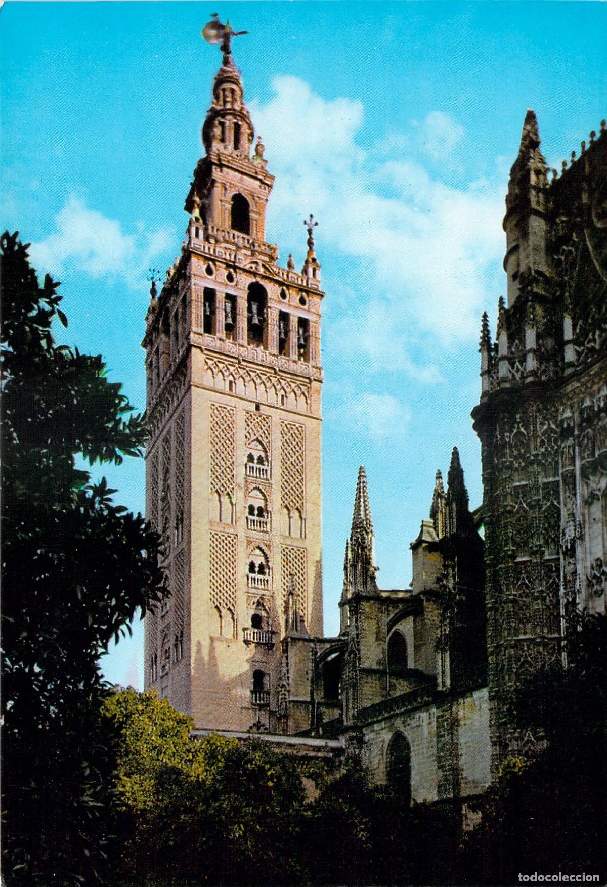 Postales: Postal de la Catedral y la Giralda de Sevilla