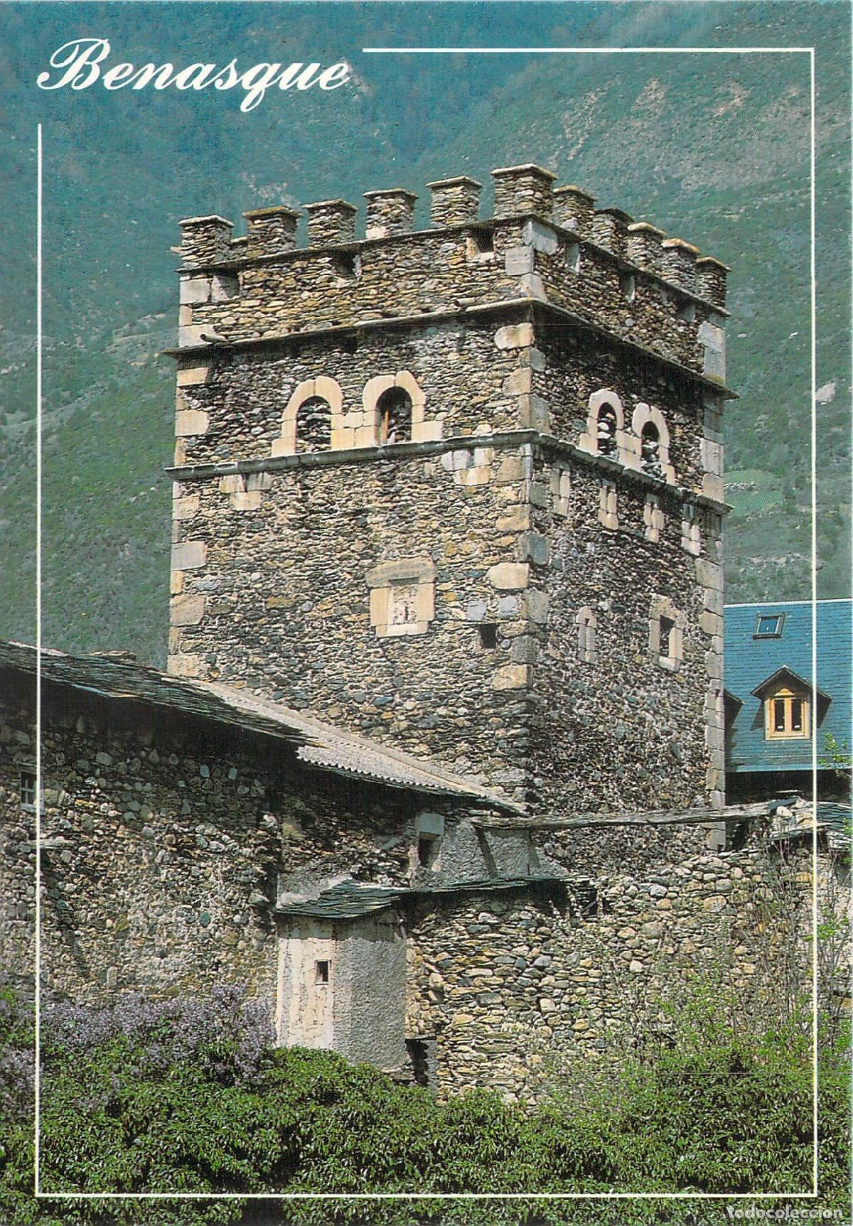 Postales: Postal de Benasque Huesca con la imagen del Torre&oacute;n Juste en el Pirineo