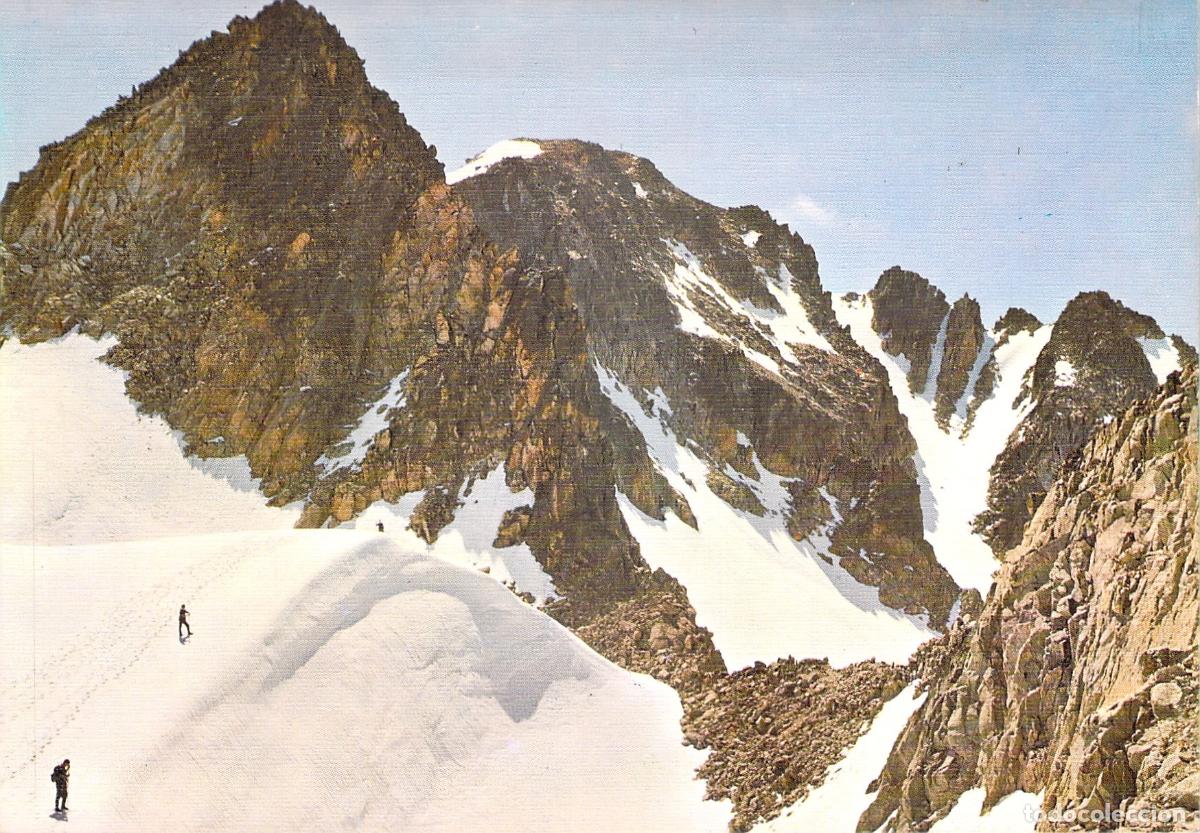 Postales: Postal de la Cresta del Aneto en Benasque, Pirineo Aragon&eacute;s