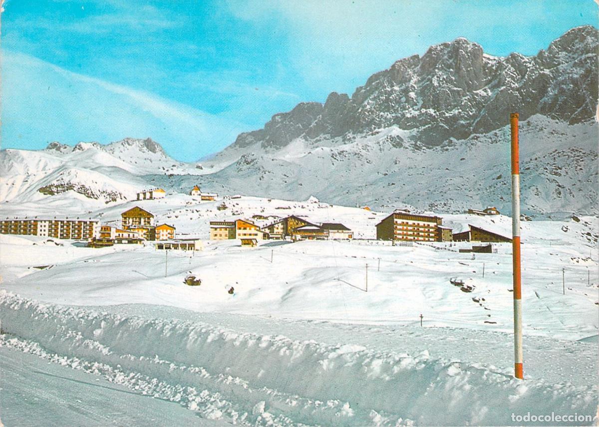 Postales: Postal de Formigal con vista a Pe&ntilde;a Foratata en los Pirineos