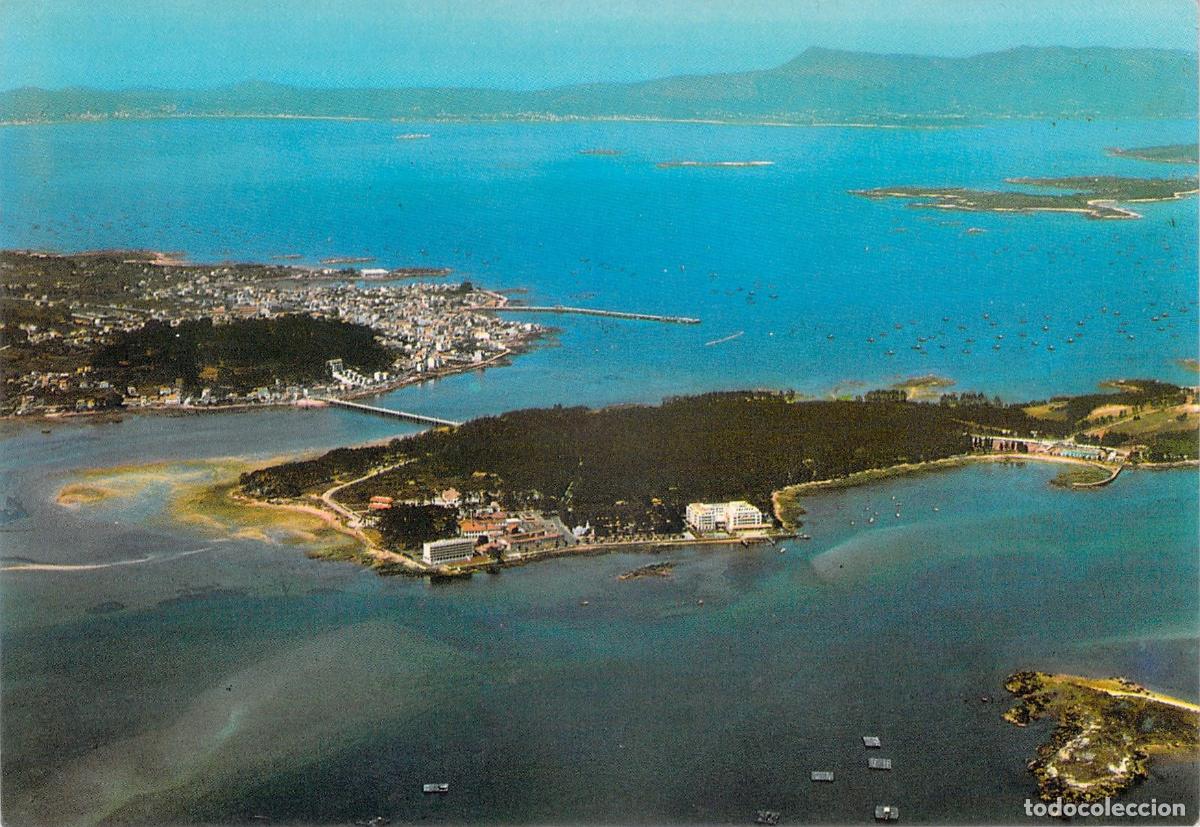 Postales: Postal de la Isla de la Toja, Pontevedra, vista a&eacute;rea