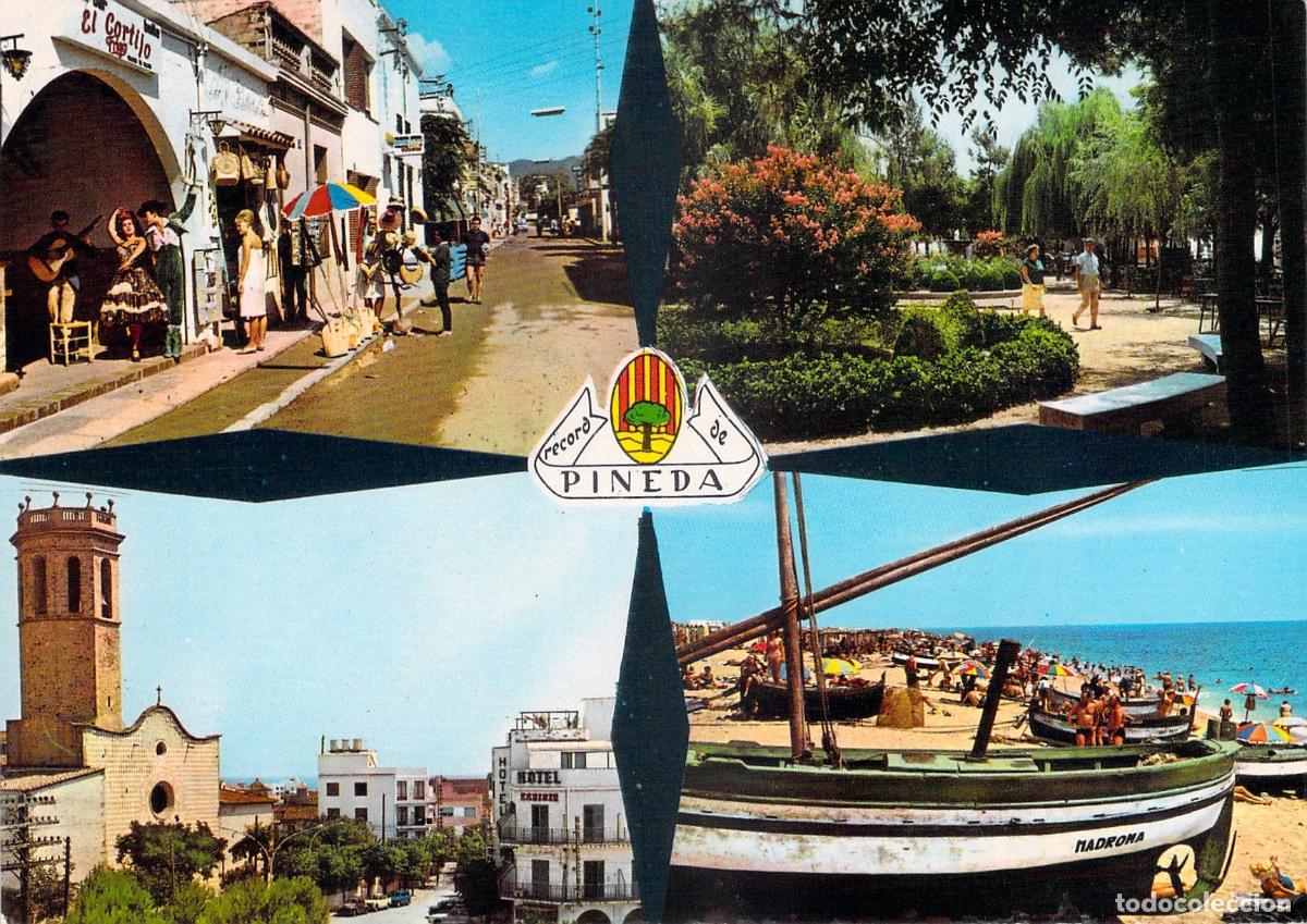 Postales: Postal de Pineda de Mar, vistas del municipio y playa