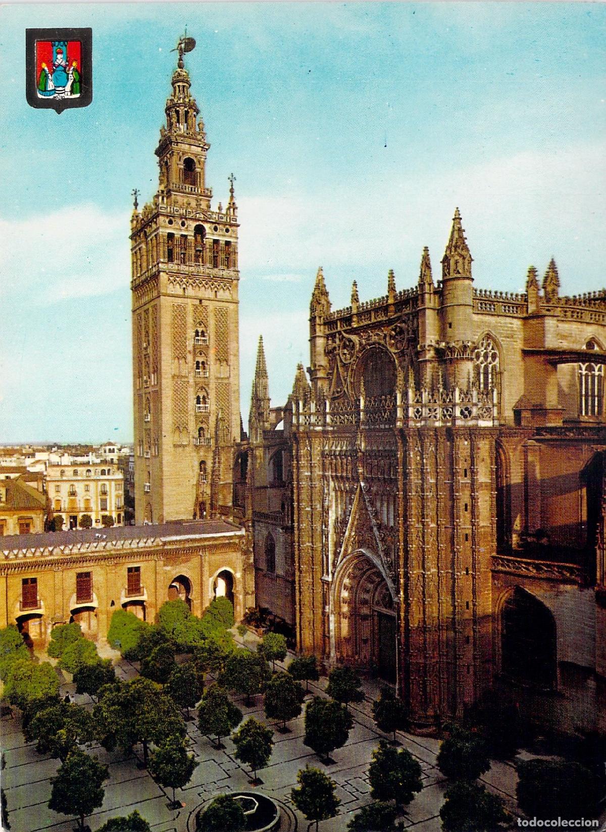 Postales: Postal de Sevilla, Giralda y Catedral, Monumentos Hist&oacute;ricos