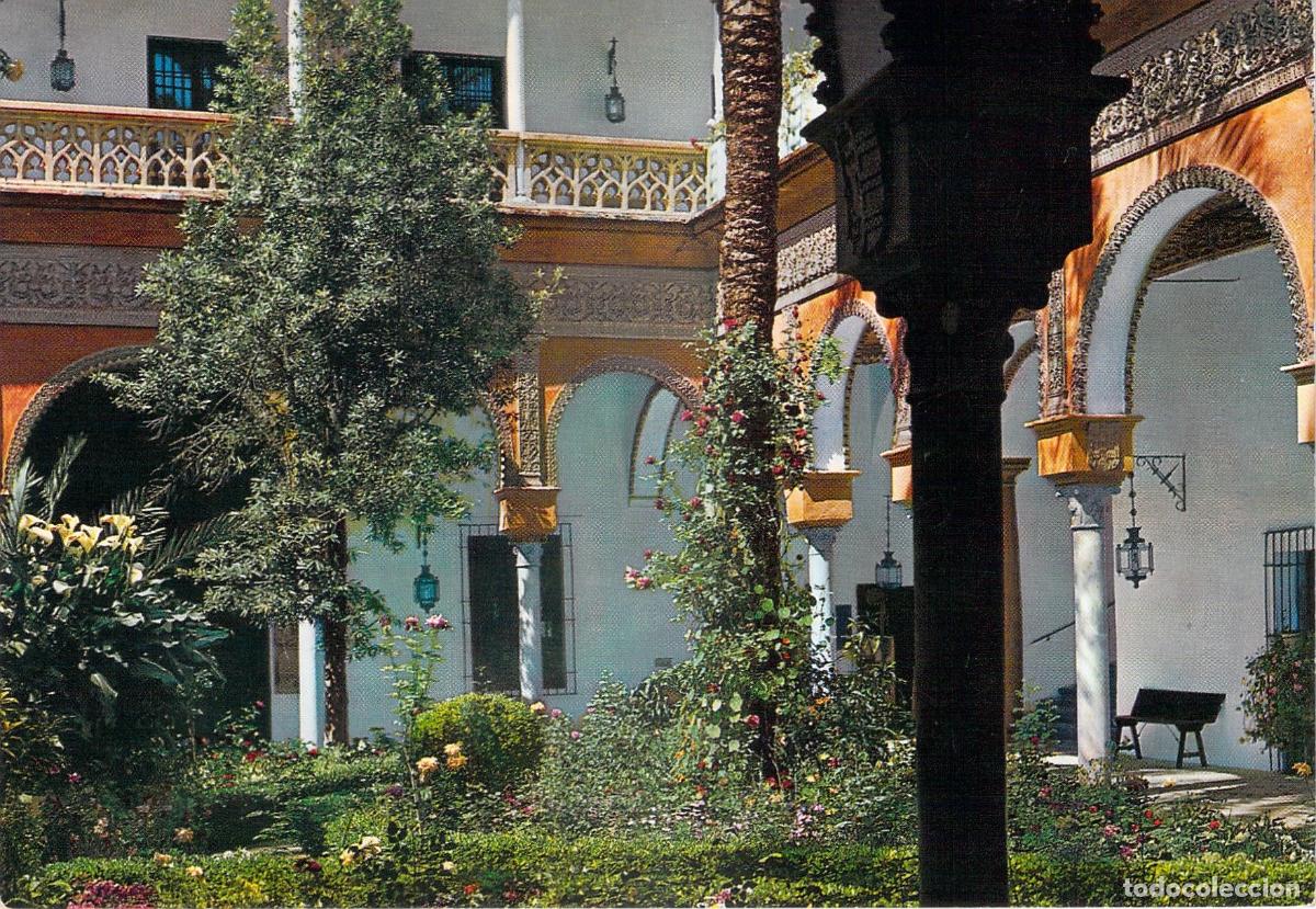 Postales: Postal de Sevilla Palacio de las Due&ntilde;as Patio principal