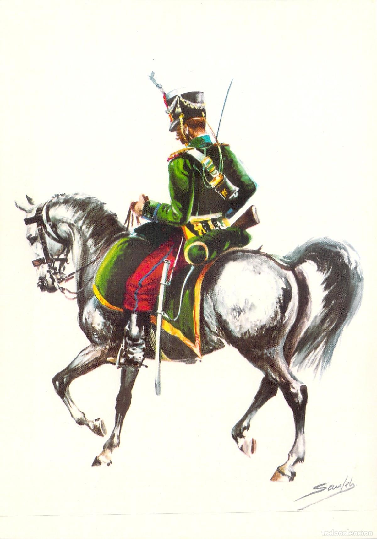 Postales: Postal de uniforme hist&oacute;rico de caballer&iacute;a del Ej&eacute;rcito Espa&ntilde;ol