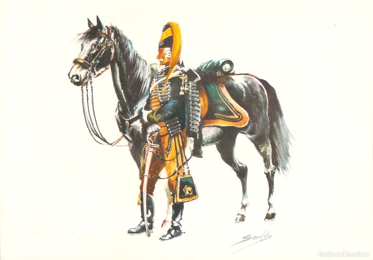 Postales: Postal de H&uacute;sares de la Muerte del Ej&eacute;rcito Espa&ntilde;ol