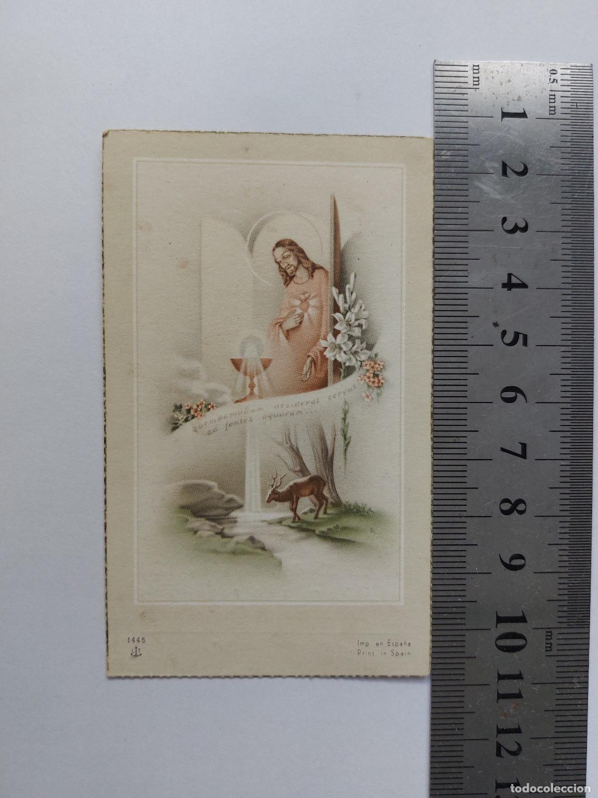 Postales: Estampa de recuerdo de Primera Comuni&oacute;n en Gayanes