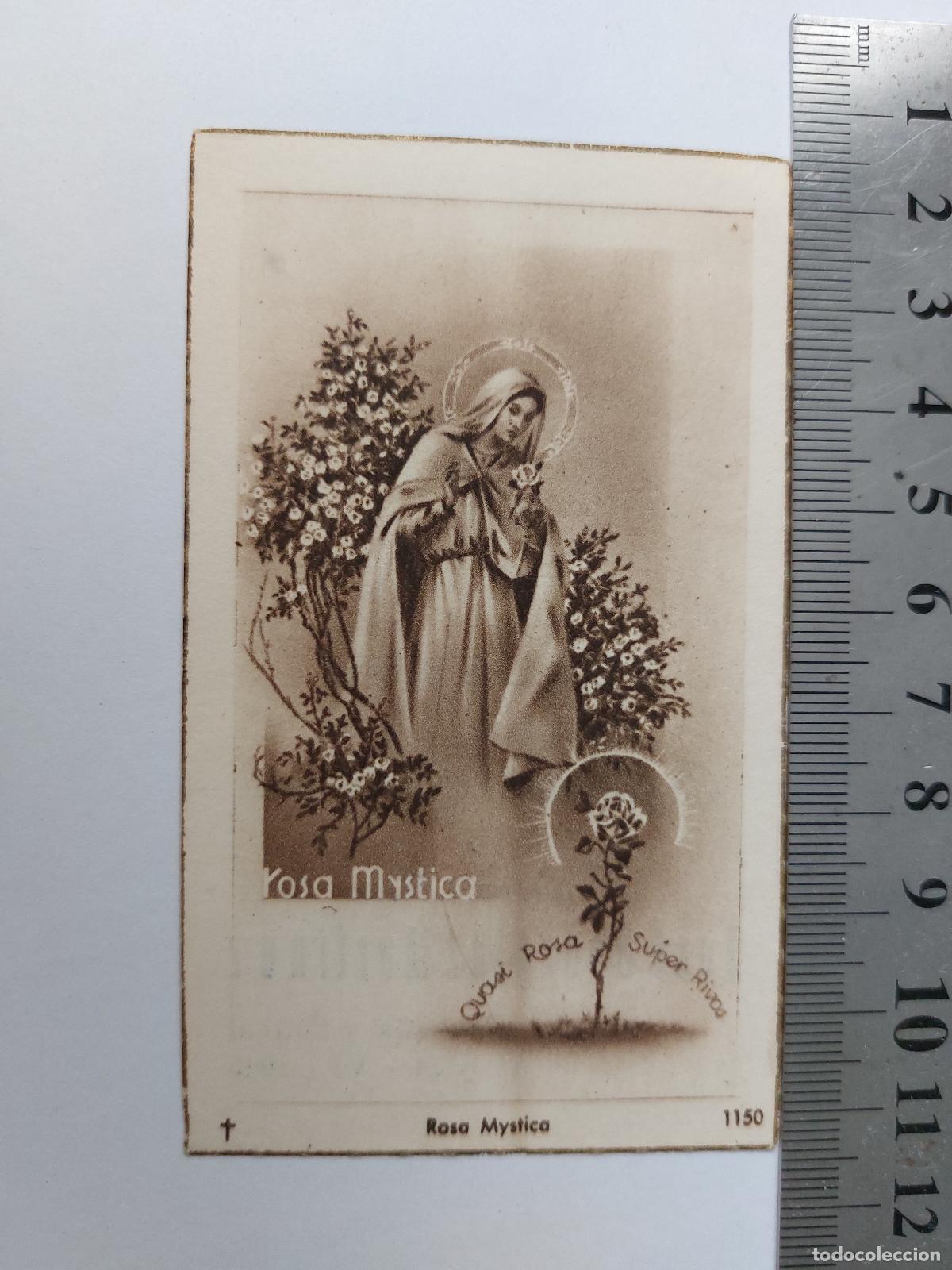 Postales: Estampa recordatorio religioso Rosa Mystica primera misa 1946 Granada