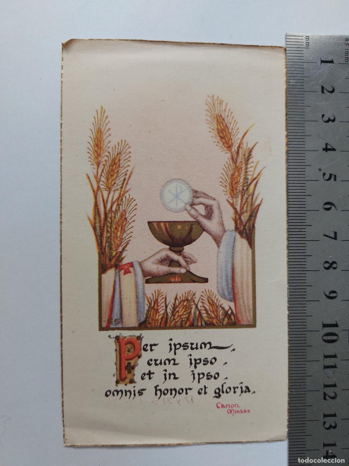 Postales: Estampa de recuerdo de ordenaci&oacute;n sacerdotal y primera misa