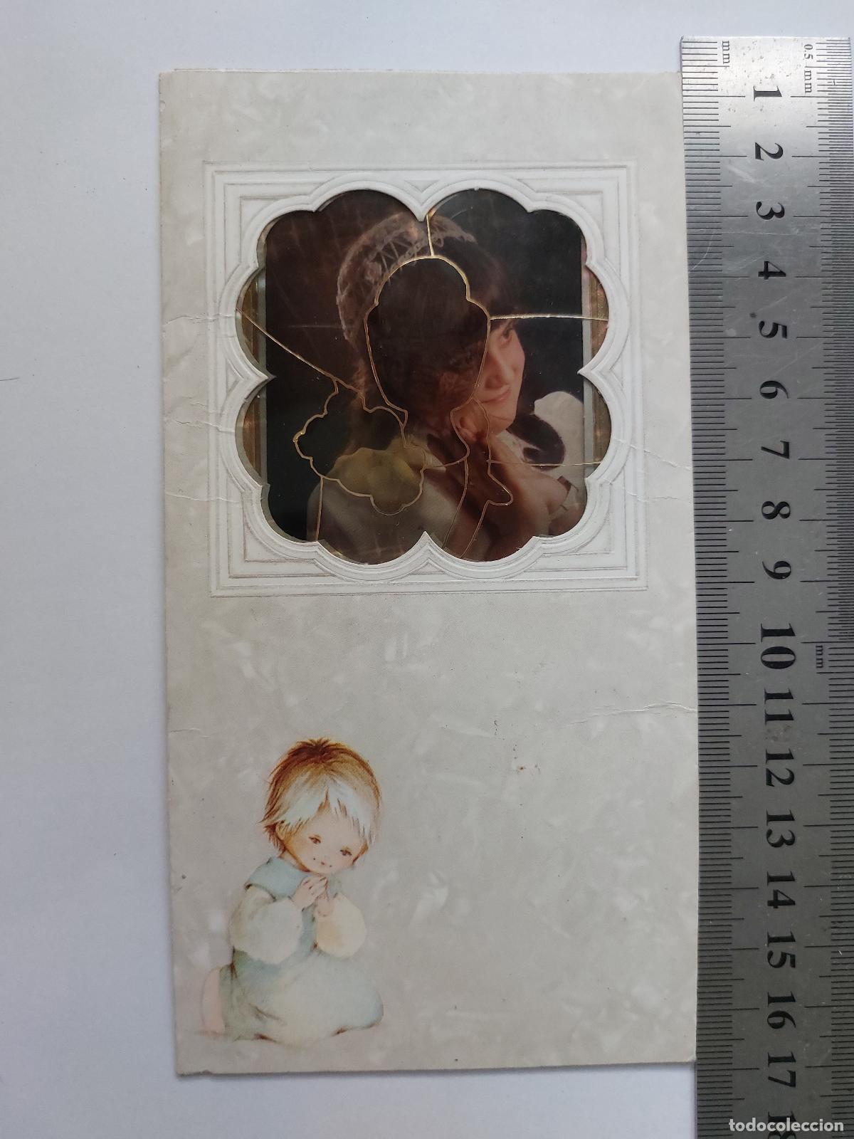 Postales: Estampa de recuerdo de Primera Comuni&oacute;n de Neus Agasa i Balagu&eacute;