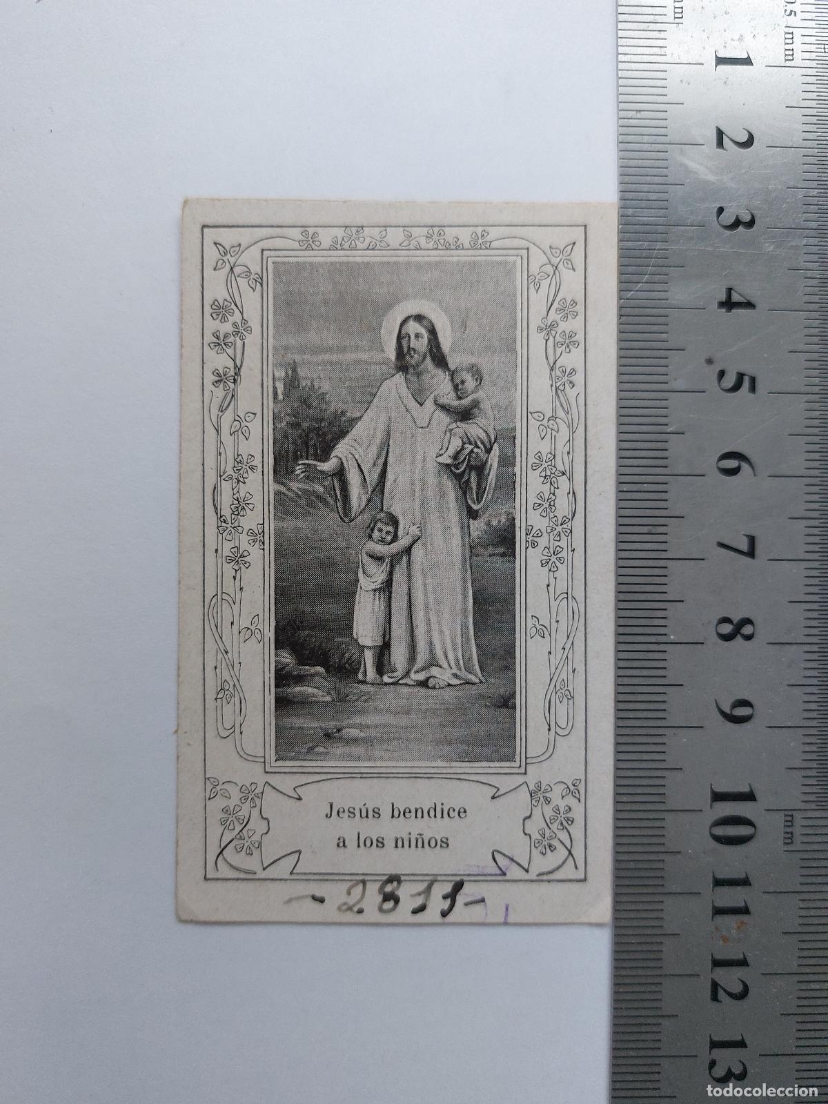 Postales: Estampa religiosa de Jes&uacute;s bendice a los ni&ntilde;os