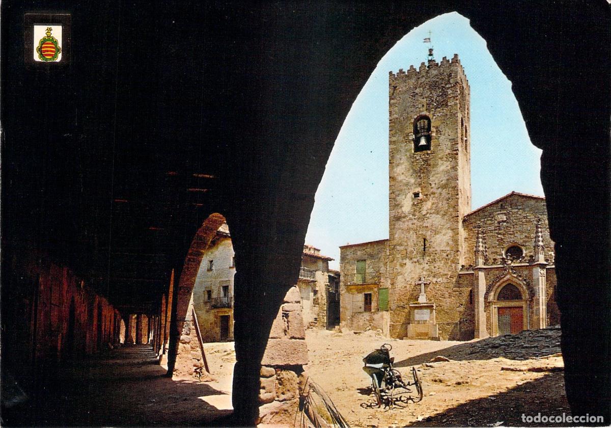Postales: Postal de Santa Pau Girona Iglesia de Santa Mar&iacute;a