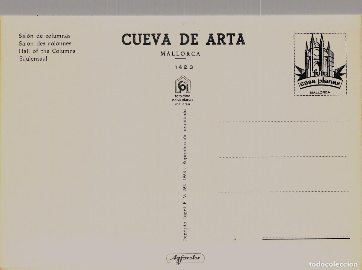 Postales: Postal de la Cueva de Arta en Mallorca, Sal&oacute;n de Columnas - Foto 2