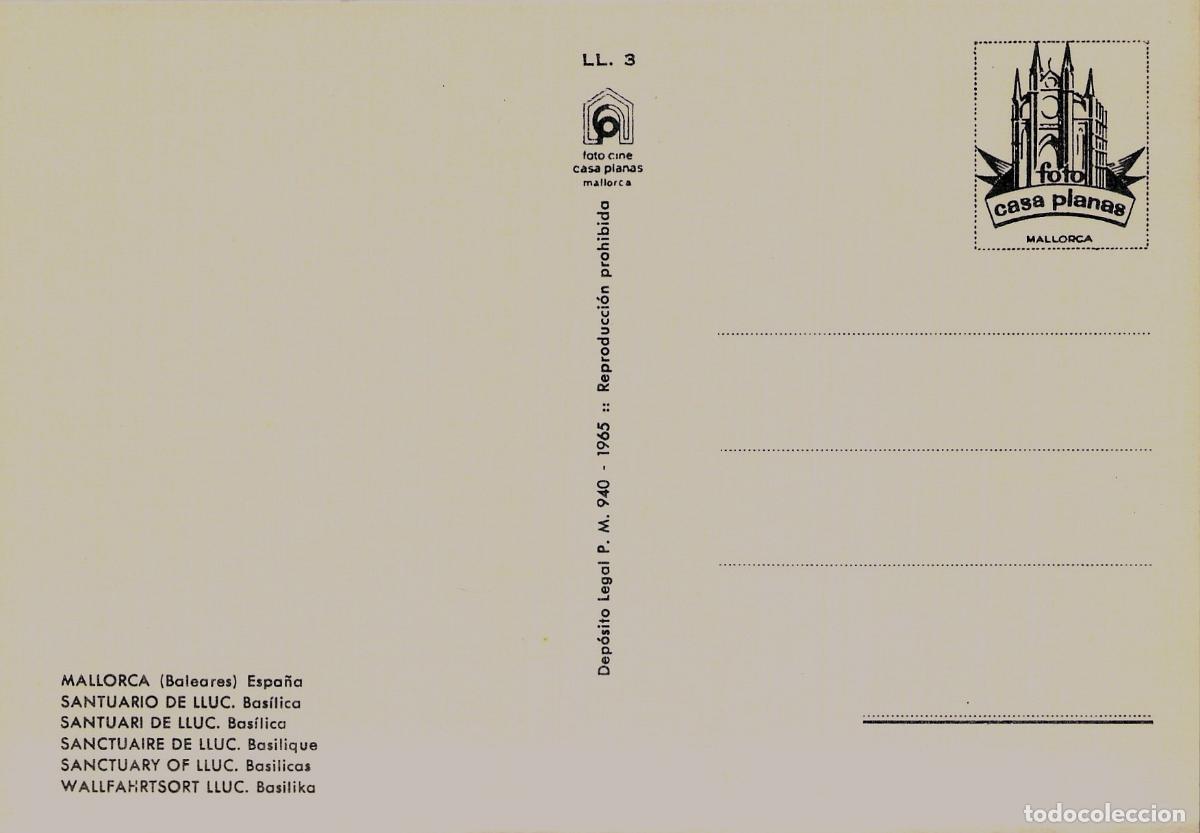 Postales: Postal del interior de la Bas&iacute;lica del Santuario de Lluc en Mallorca - Foto 2
