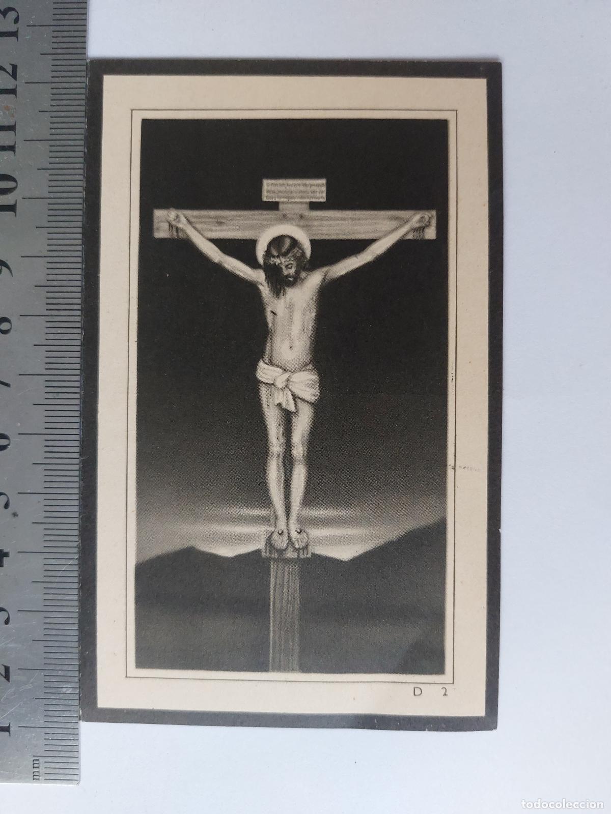 Postales: Estampa de recordatorio funeral religioso de Matar&oacute;