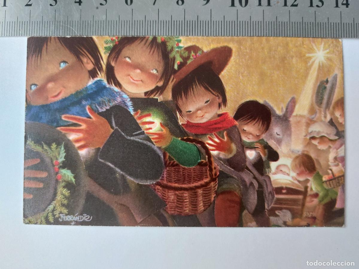Postales: Estampa de Navidad ilustrada por Ferrandiz con ni&ntilde;os