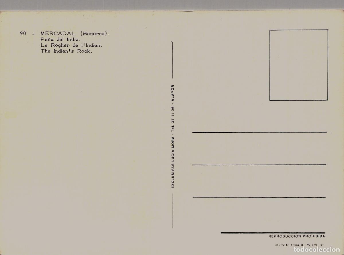 Postales: Postal de la Pe&ntilde;a del Indio en Mercadal, Menorca - Foto 2