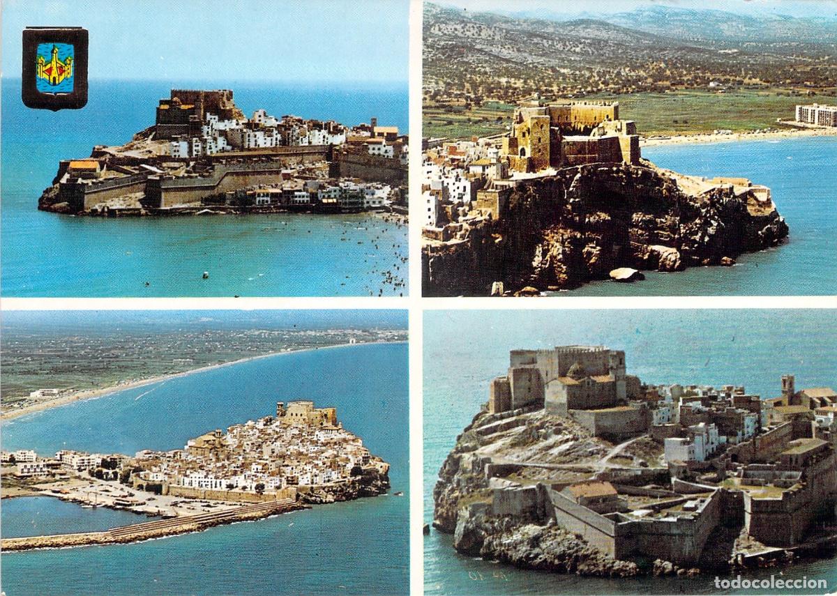 Postales: Postal de vistas panor&aacute;micas de Pe&ntilde;&iacute;scola