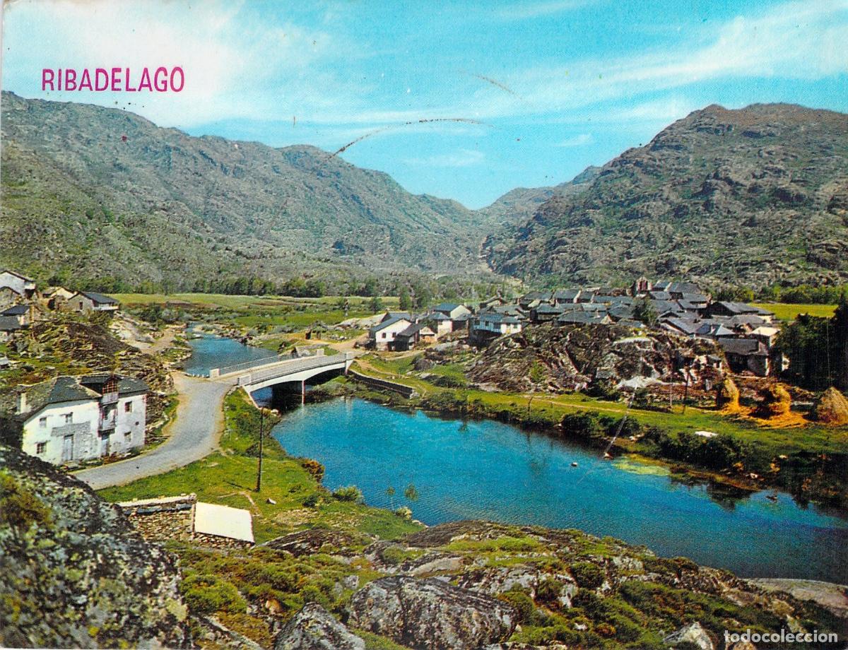 Cartes Postales: Postal de Ribadelago con vista al puente sobre el r&iacute;o Tera