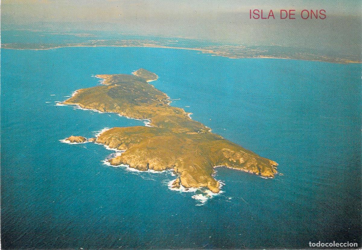 Postales: Postal de la Isla de Ons en Pontevedra, Vista A&eacute;rea