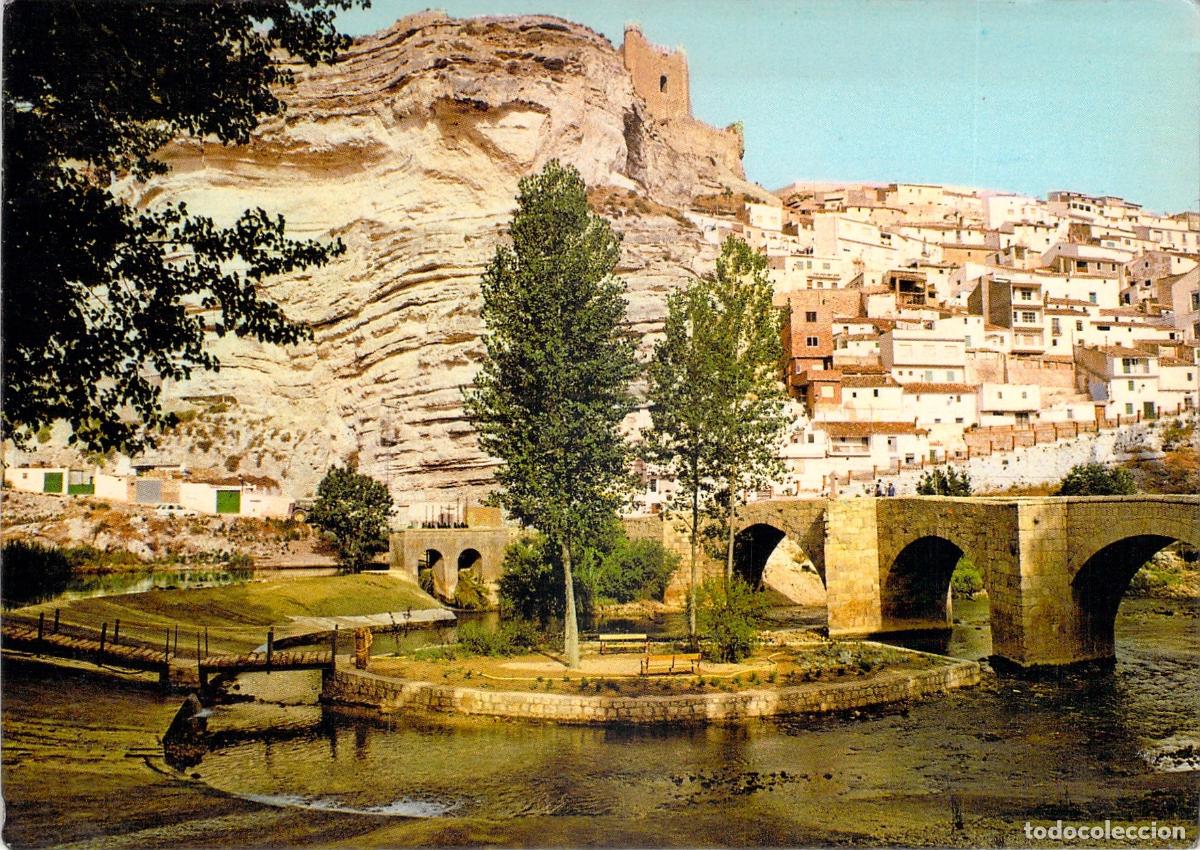 Postales: Postal de Alcal&aacute; del J&uacute;car y puente romano en Albacete