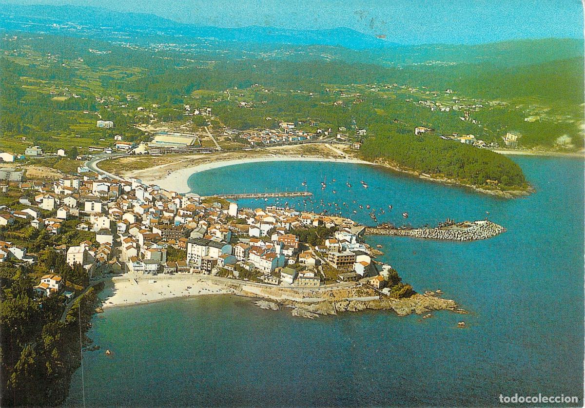 Postales: Postal de vista a&eacute;rea de Portonovo, Pontevedra