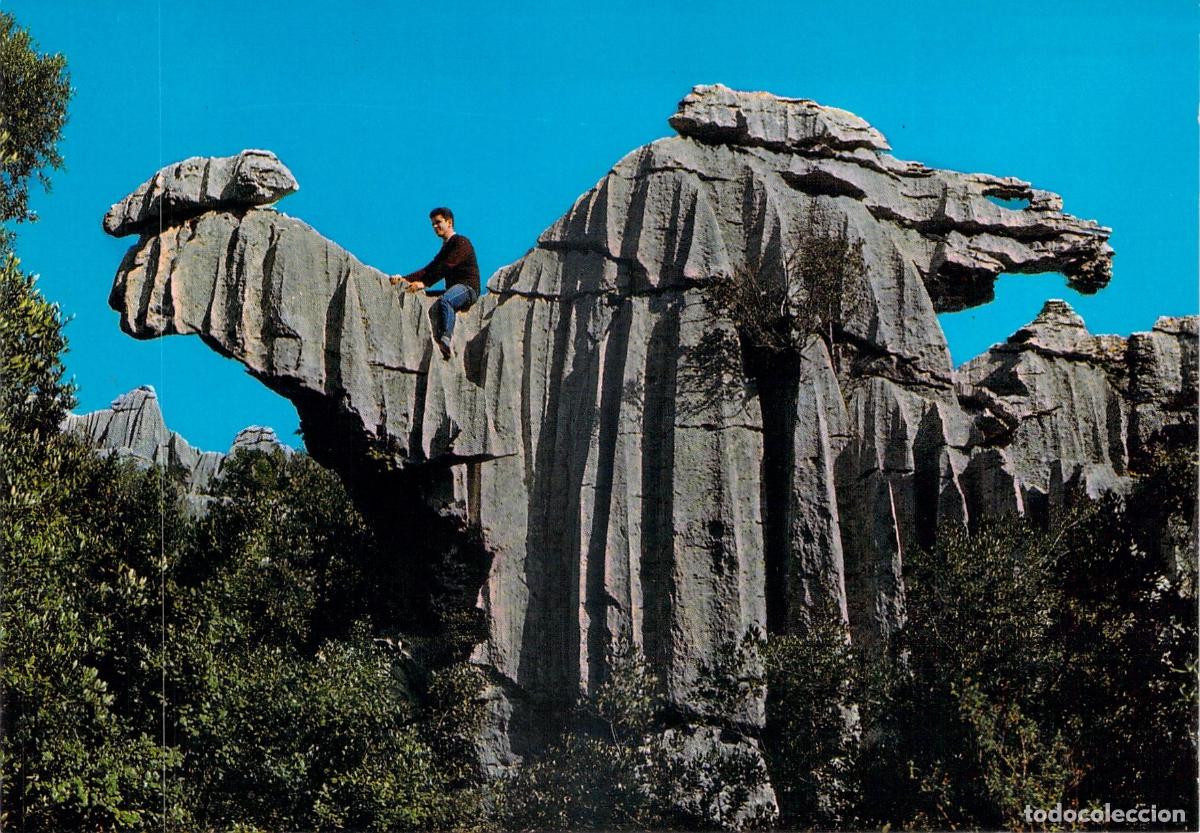 Postales: Postal de El Camell, formaci&oacute;n rocosa en el Santuario de Lluc, Mallorca