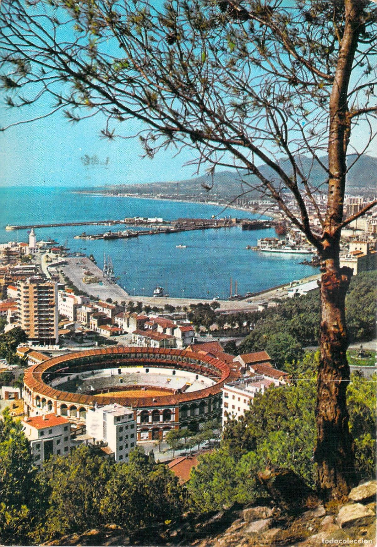 Postales: Postal de la Plaza de Toros y el Puerto de M&aacute;laga