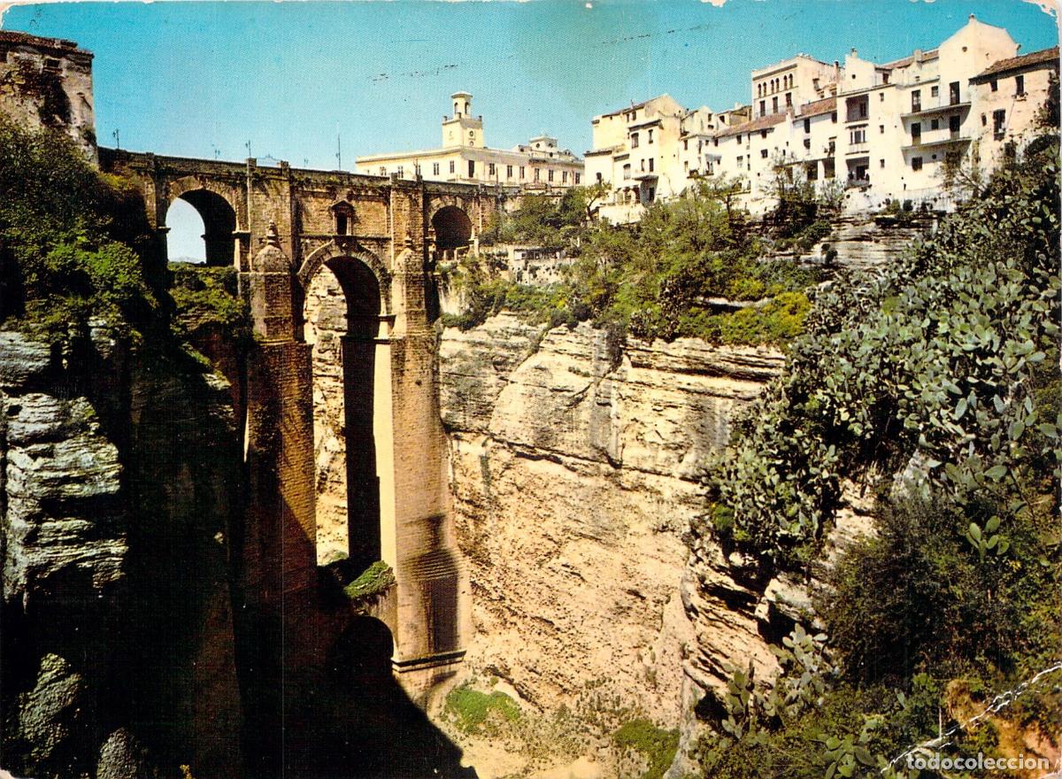 Postales: Postal de Ronda con vista al Puente Nuevo