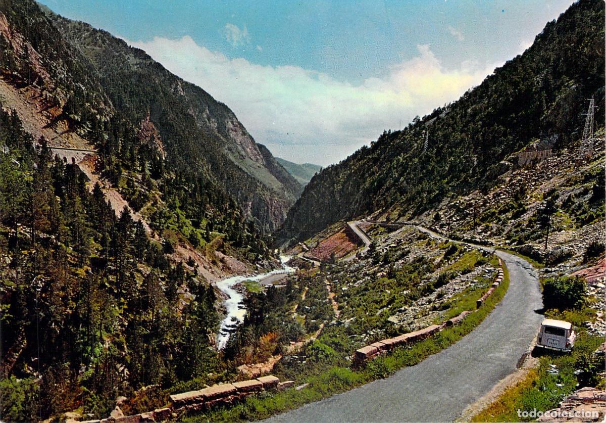 Postales: Postal del Balneario de Panticosa y R&iacute;o Caldares en el Pirineo Aragon&eacute;s
