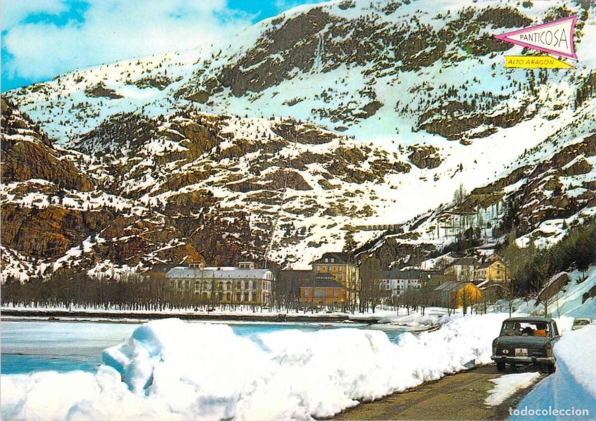 Postales: Postal del Balneario de Panticosa bajo la nieve en el Pirineo Aragon&eacute;s