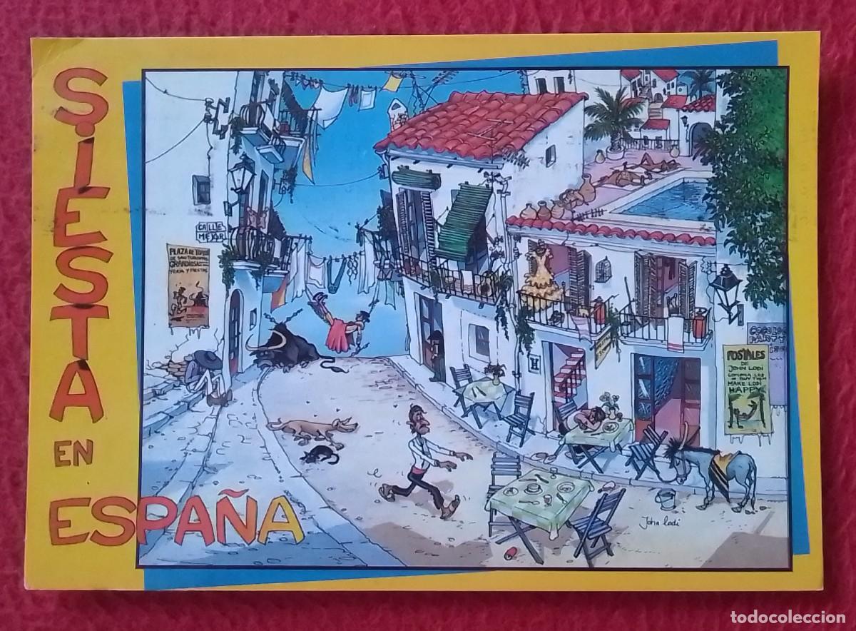 Postales: ANTIGUA POSTAL POST CARD SIESTA EN ESPA&Ntilde;A...CARICATURAS..EN LA COSTA DORADA..CARTE POSTALE POSTKARTE
