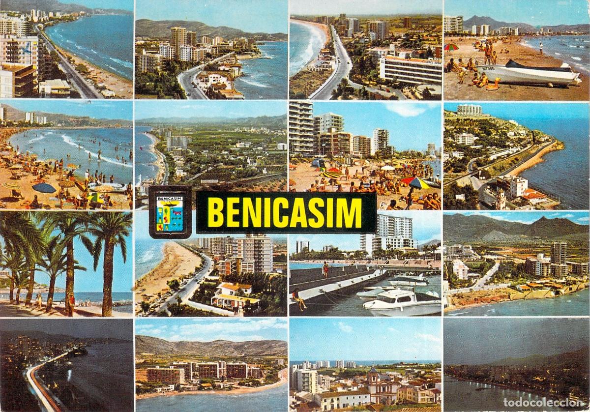 Postales: Postal de Benicasim con diversos aspectos de la ciudad