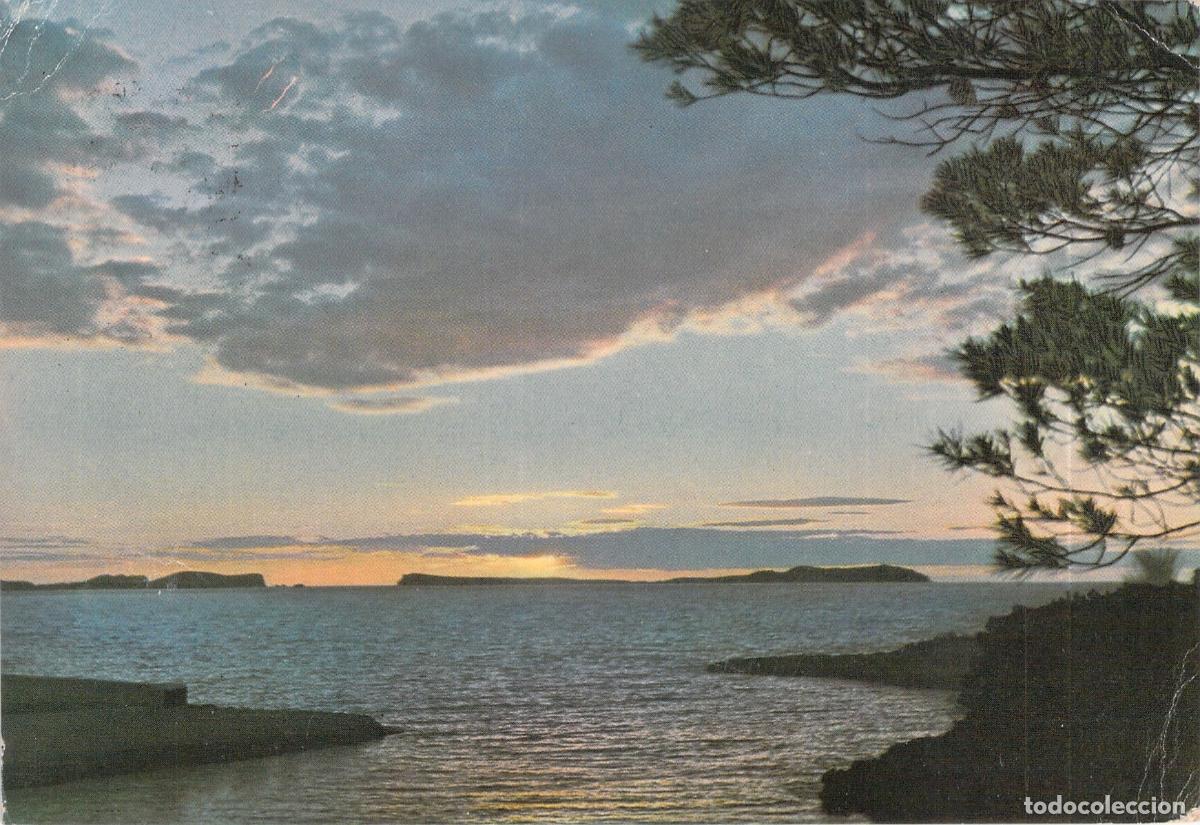 Postales: Postal de Ibiza, Atardecer en Cala Graci&oacute; e Isla Conejera