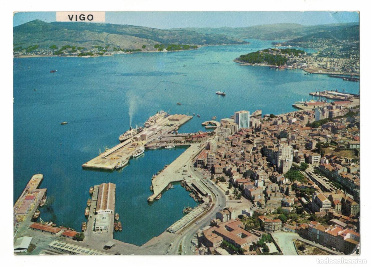 Postales: Postal a&eacute;rea del puerto y r&iacute;a de Vigo &ndash; Pontevedra